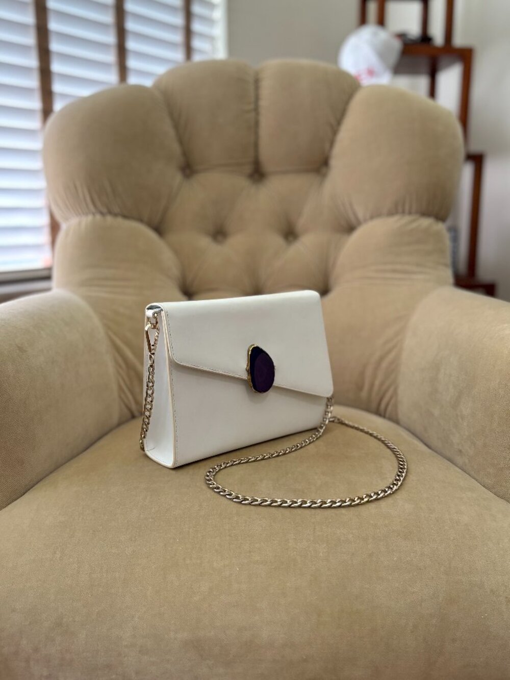 NEW Auth ISY B. Cayman Islands Lapis Embellished Convertible Shoulder Clutch Bag - Picture 3 of 8